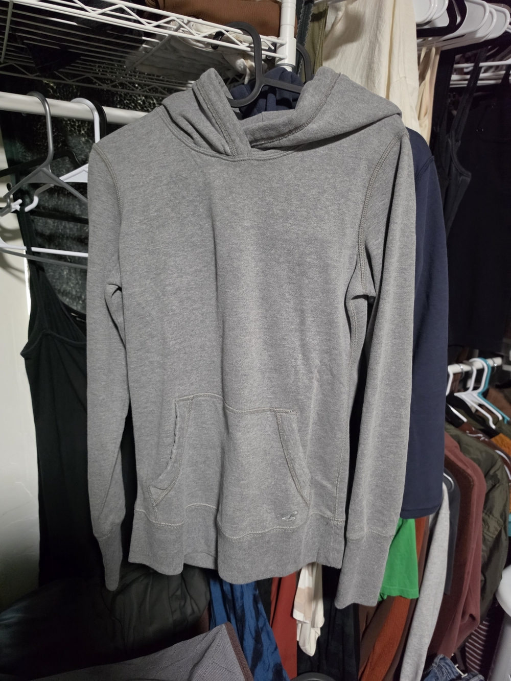Hollister Women's Gray Zip-Up Hoodie